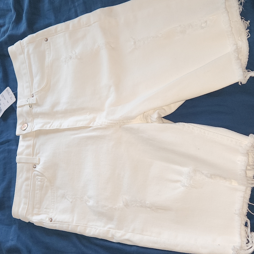 White Denim Shorts